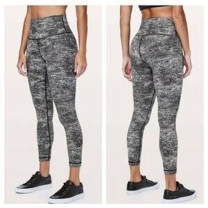 Lululemon Sz 4 Wunder Under Hi Rise 7/8 Tight‎ Workout Athletic Women’s Leggins